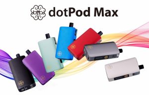 DotPod Max 七色電子煙主機展示圖，Dotmod 最新主機系列完整配色呈現
