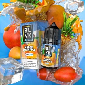 BLVK 芒果鳳梨冰煙油瓶身設計、FROST 系列煙油包裝照