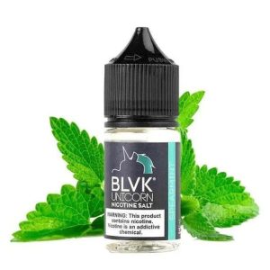 BLVK 薄荷冰煙油瓶身設計，冰藍色系呈現清涼純淨風格