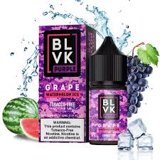 BLVK 葡萄西瓜冰煙油產品照、果味清爽鹽油、葡萄與西瓜口味電子煙油包裝